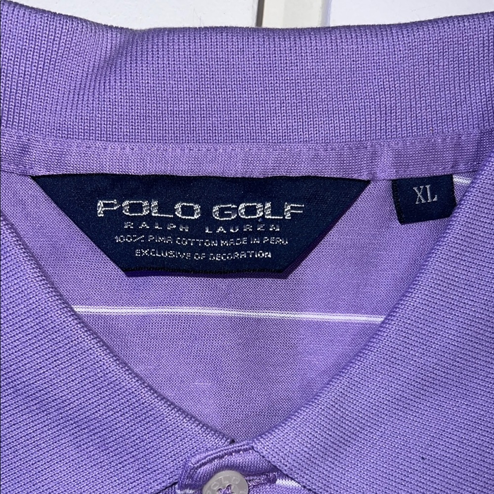 Polo by Ralph Lauren Purple Striped Polo Shirt XL - Picture 2 of 6